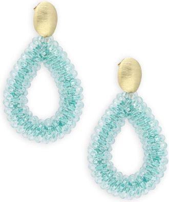 Lott. Gioielli Blauwe Druppeloorbellen voor Vrouwen - Dames - Oorbellen - Blauw - ONE Size - Accessoires