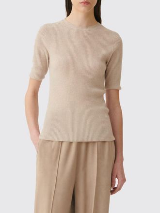 Fabiana Filippi Maglia girocollo a maniche corte in lana, seta e cashmere