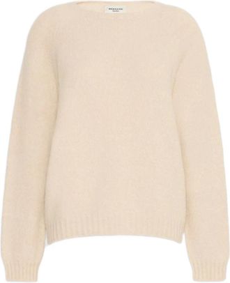 Max Mara 001 Mandorla - Dames - Ronde hals truien - Beige - XS - Truien & Vesten