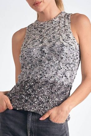 Elan Ombre Sleeveless Sweater In Grey