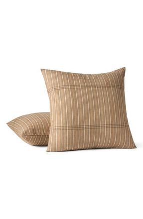 Coyuchi Fernwood Organic Cotton Throw Pillow Cover in Chestnut at Nordstrom
