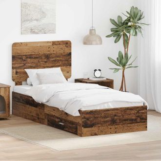 vidaXL vidaXL Struttura del letto Legno vecchio 90 x 190 cm Legno multistrato