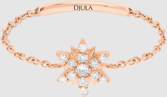 Djula Bague Chaîne Magic Touch Soleil Diamants Or Rose