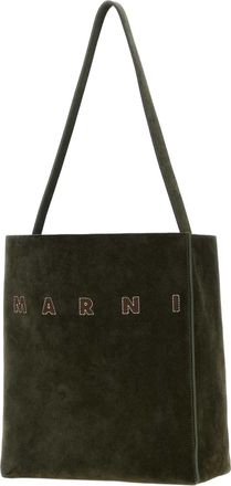 Marni Womens Museo Shoulder Bag Green Bovine Leather