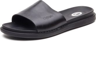 Base London Albany Leren Heren Slippers Zwart