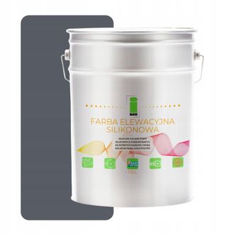 OEM Pintura De Silicona Para Fachadas, Gris Acero, Gris Premium, 10 L