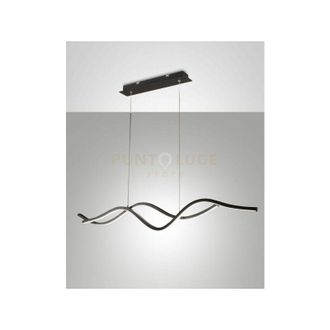 Fabas Luce SINUO LAMPADARIO A SOSPENSIONE NERA A LED 3000K - 36W - 3880 lm DIMMERABILE A STEP