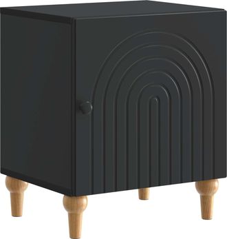 vidaXL Armario De Noche Negro 43 X 34,5 X 50 Cm Madera De Ingenier&iacute;a Vidaxl