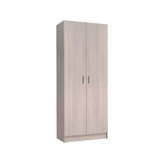 F.R.S. Armario multiusos Milan en acabado roble de 2 puertas y 3 estantes 58.5 cm(ancho) 180 cm(altura) 37 cm(fondo)
