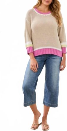 Tribal Crew Neck Sweater In Beige