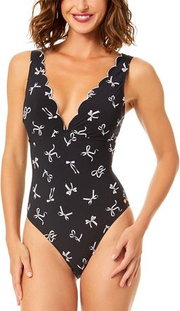CeCe by Cynthia Steffe Cece Contrast Scallop One-Piece