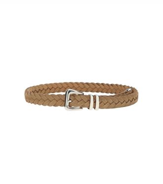 Brunello Cucinelli Beige Braided Buckle Belt