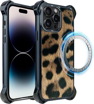 OEM Funda Ibizu Dropguard Ultra Para Iphone 14 Pro Max Con Magsafe, Dise&ntilde;o Call Of The Wild Y Estampado De Leopardo