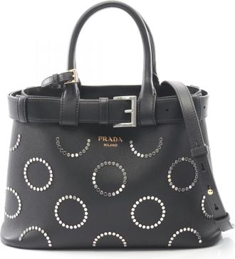 Prada Black Leather Tote Bag (Pre-Owned)