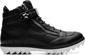 Giuseppe Zanotti zip detailed biker boots - Nero