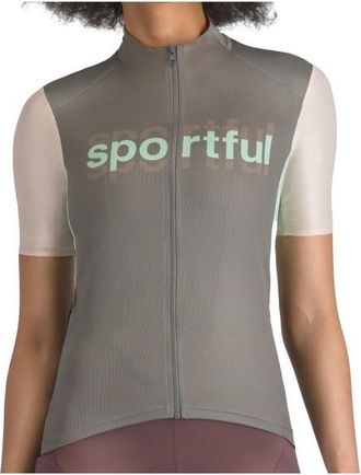 Sportful Supergiara Logo Jersey Velotrikot für Damen | grau