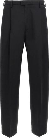 Marni Wollen Straight Broek - Heren - Straight fit broeken - Zwart - XL - Wol - Broeken