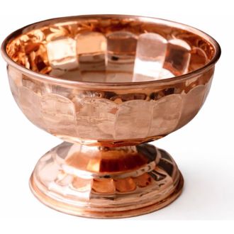 Coppermill Kitchen Vintage Inspired Copper Pedestal Bowls with Scalloped Panel Design - Set of 2 at Nordstrom