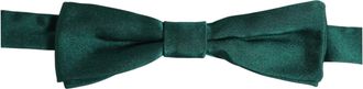 Dolce & Gabbana Silk Adjustable Neck Bow Tie - Green