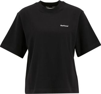 Barbour Marjorie T-Shirt - Dames - T-shirts - Zwart - L - Katoen - Tops