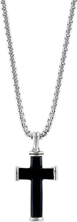 Effy Sterling Silver Black Onyx Cross Pendant at Nordstrom