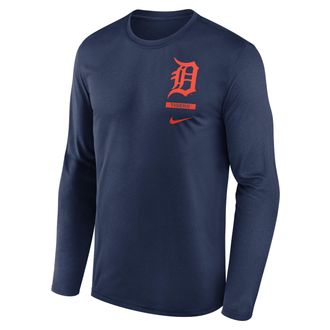 Nike Detroit Tigers 2-Hit Legend Nike Mens Dri-FIT MLB Long-Sleeve T-Shirt in Blue | NKGT44BDG-0ZZ