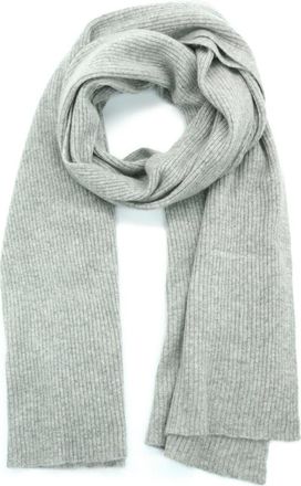 Portolano Cashmere Ribbed Wrap Scarf in Light Heather Grey at Nordstrom Rack