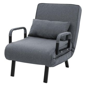 ML Design Sill&oacute;n cama 3en1, individual de 1 plaza plegable, chenilla antracita