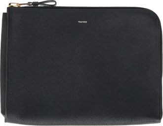 Tom Ford Pre-owned Clutches, male, Black, Size: ONE SIZE Pre-owned Leather clutches