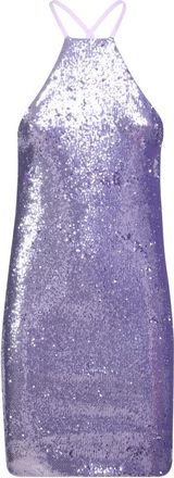 The Attico Audrey Minidress - Dames - Korte kleedjes - Paars - S - Leer - Kleedjes