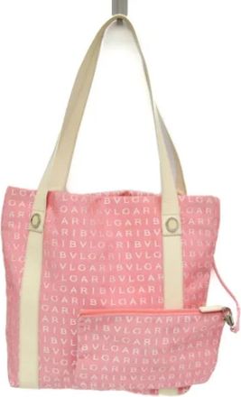 Bulgari Pre-owned Canvas totes - Dames - Vintage Shopper - Roze - ONE Size - Vintage