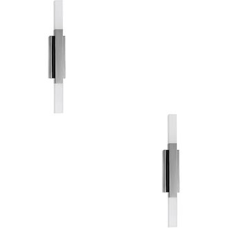 Loops 2 PACK Sleek Modern Design Chrome Mirror Wall Light for Home Decor in Metallics