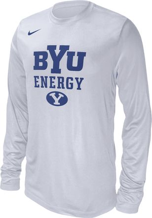 Nike BYU Nike Mens College Long-Sleeve T-Shirt in White | M22284P352-BYU