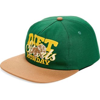 Diet Starts Monday Stable Embroidered Logo Cotton Hat in Hunter/Brown at Nordstrom Rack