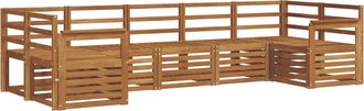 vidaXL Conjunto De Sof&aacute;s De Exterior 7 Uds. Natural Vidaxl