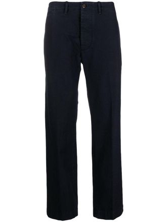 Fay tapered-leg chino trousers - Blue
