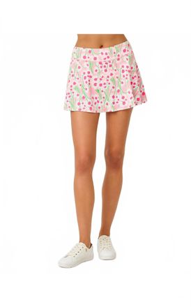 Lilly Pulitzer Aila Skort In Conch Shell Pink Lil Sunny Daisies