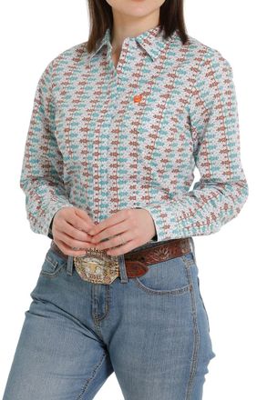 Cinch Womens Long Sleeve Western Button Shirt In Multicolor