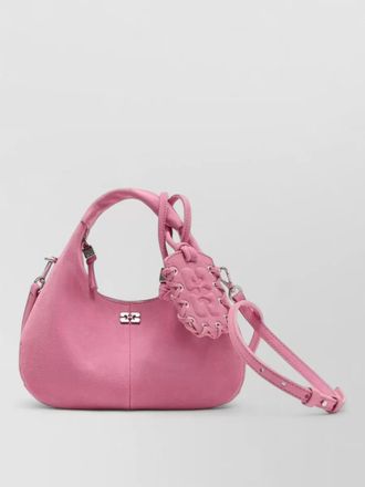 Ganni mini hobo shoulder bag synthetic polyester