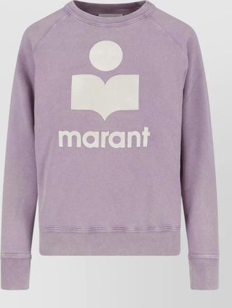 Isabel Marant logo print cotton blend crewneck sweatshirt