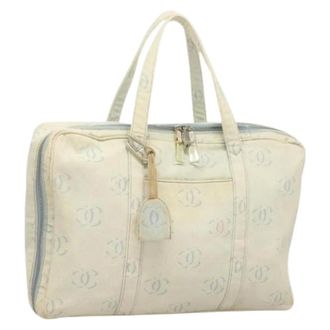 Chanel Pre-owned Weekend Bags, female, Blue, Size: ONE SIZE Pre-owned Vintage Denim Weekend Bag