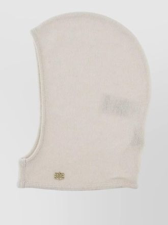 Ganni wool balaclava soft texture ribbed edge