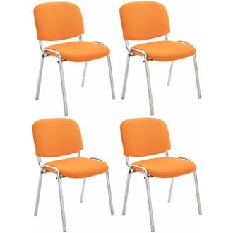 Clp Clp - Set De 4 Sillas Confidente Ken Chrom Naranja