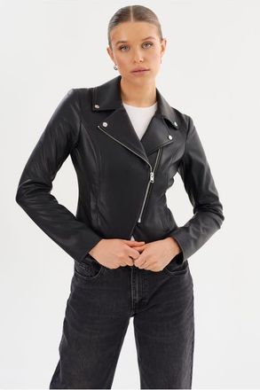 LaMarque Pascale | Fitted Faux Leather Jacket in Black at Nordstrom, Size Xx-Small
