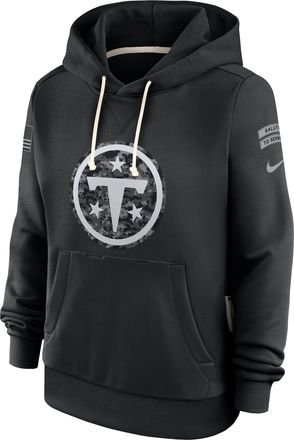 Nike Tennessee Titans Salute to Service Sideline Nike Womens Dri-FIT NFL Pullover Hoodie in Black | 03C300AA5A-CYB