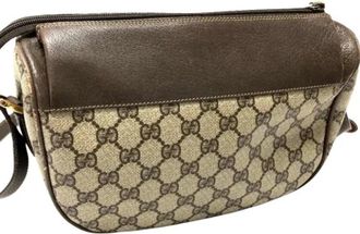Gucci Pre-owned Vintage Pochette Schoudertas - Dames - Vintage Schoudertas - Beige - ONE Size - Leer - Vintage