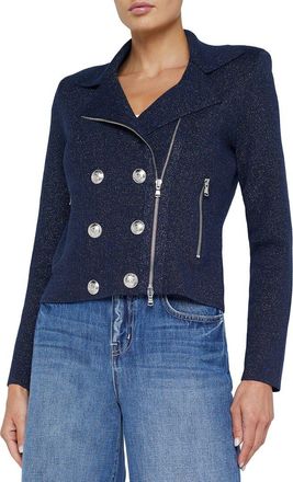 L'agence LAgence Chia Metallic Knit Biker