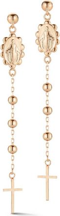 Chloe and Madison Rosary Drop Earrings in Rose Gold at Nordstrom Rack