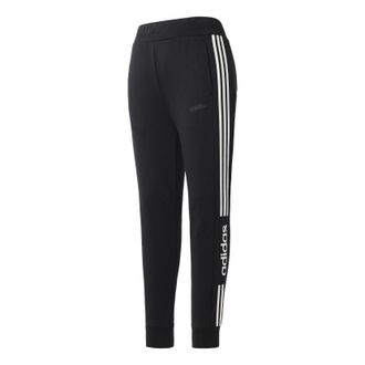 adidas neo Side logo Printing Slim Fit Casual Sports Long Pants Black EI4734