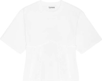 Ganni T-shirt con applicazioni - Bianco